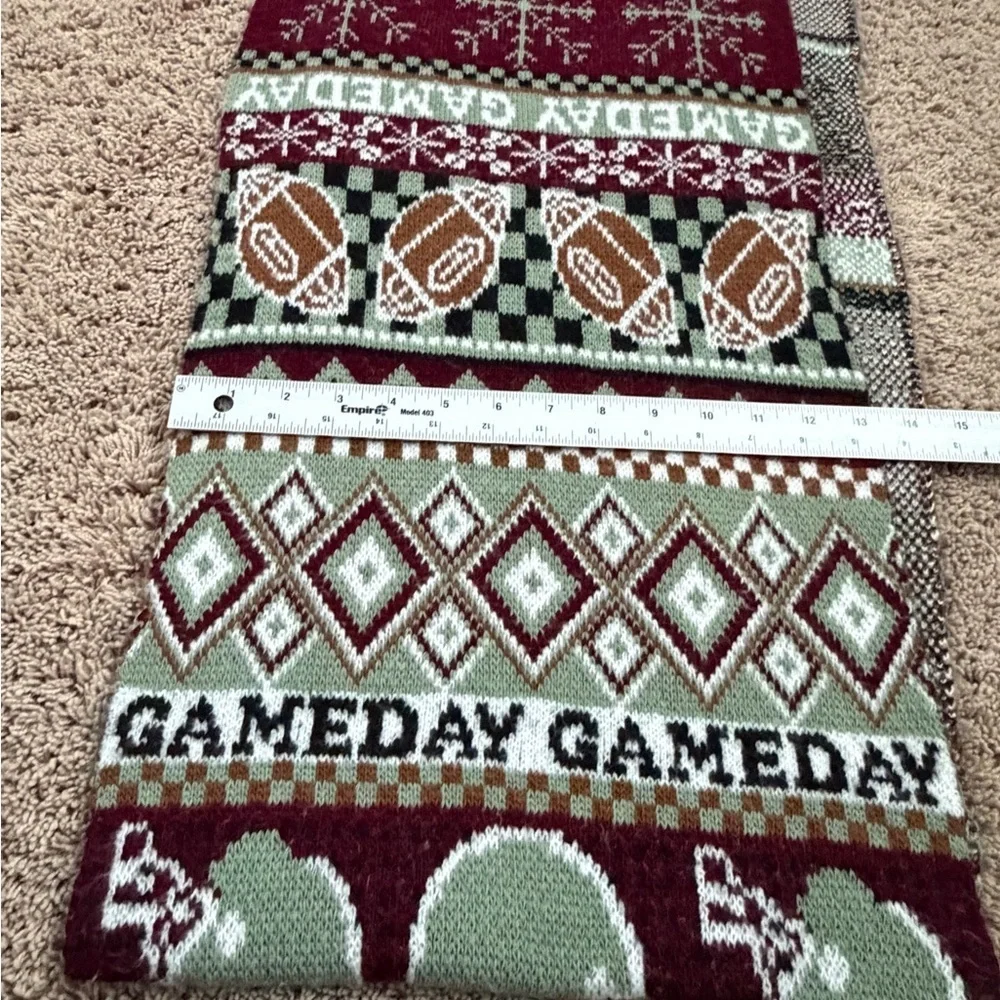 NWT new Anthropologie Mariel scarf game day football maroon green